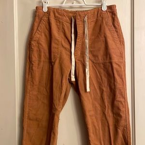 J crew tie-waist camp pant in garment dyed corduroy